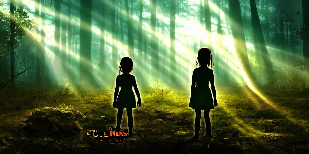 Image similar to sci - fi scene future new york, one little girl holding the hand of an iron giant robot, forest punk, crepuscular rays, epic scene, hyper realistic, photo realistic, overgrowth, cinematic atmosphere, ethereal lighting,