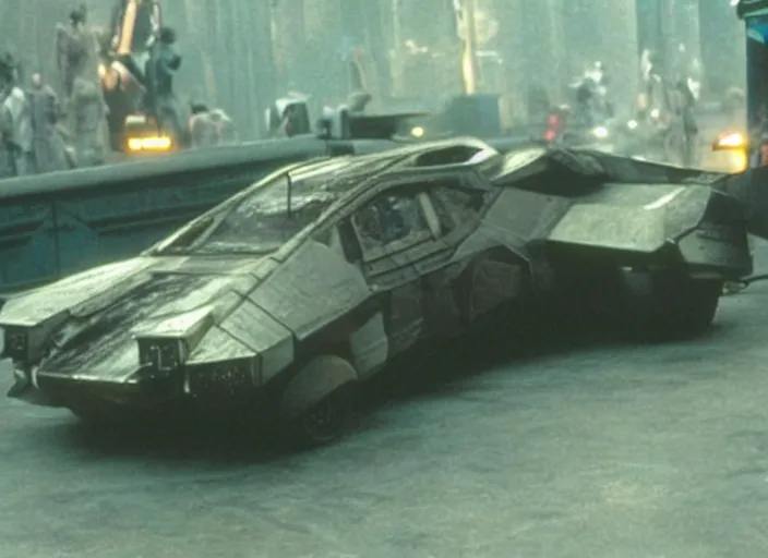 Prompt: vehicle from the Roman science fiction film Blade Runner