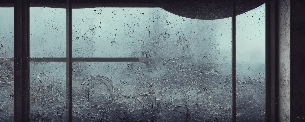 Prompt: ” dirty pane of glass, [ cinematic, detailed, epic, widescreen, opening, establishing, mattepainting, photorealistic, realistic textures, octane render ] ”