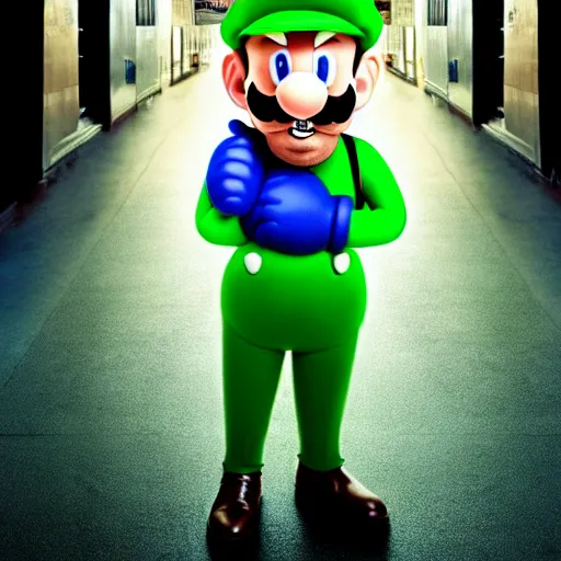 Image similar to uhd candid photo of hyperdetailed joe biden dressed as luigi. correct face, cinematic lighting, photo by annie leibowitz, and steve mccurry.