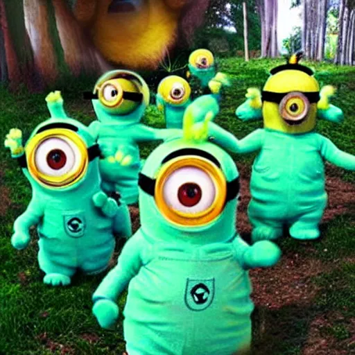 Image similar to Minion Tarsier Teletubbies!!!!!!