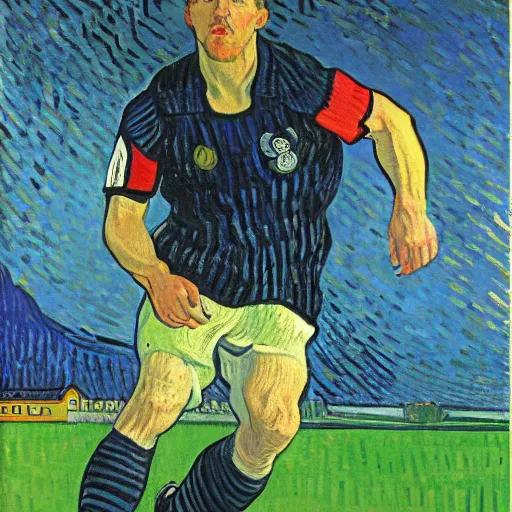 Image similar to painting of peter beardsley by van gogh