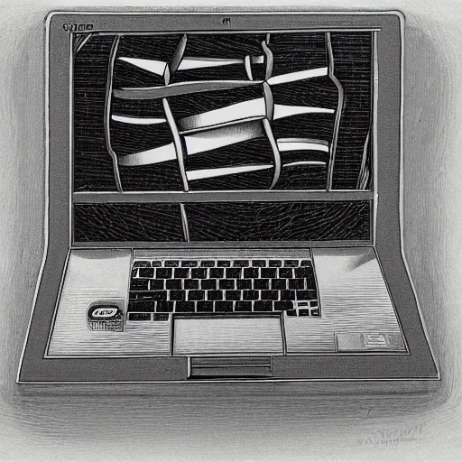 Image similar to laptop by escher, m. c.