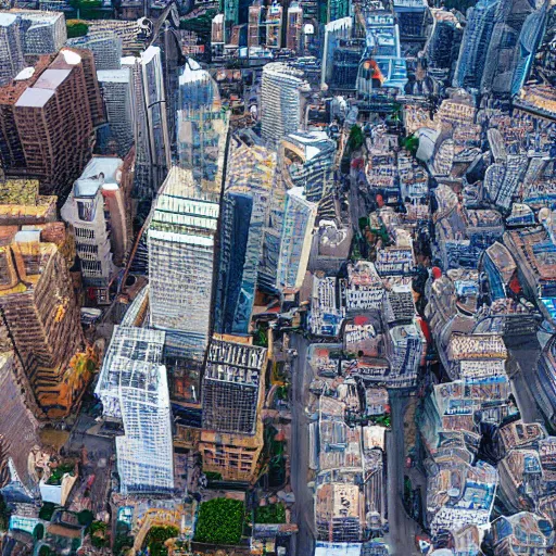 Prompt: a city where all the buildings are cheese graters, photograph, aerial view, panoramic