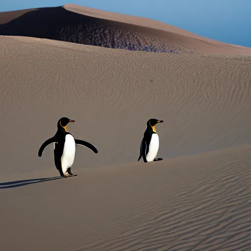 Image similar to penguins sand dunes,, photography