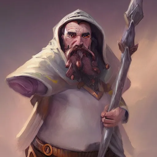 Prompt: a one eyed dwarvern wizard, a character portrait by mandy jurgens, dungeons and dragons character, cgsociety, medieval fantasy art, artstation hd, detailed painting, official art