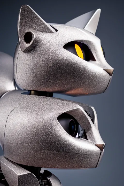 Prompt: detaled macro photo of the robocat, symmetry, awesome exposition, very detailed, highly accurate, intricate, professional lighting diffracted lightrays, 8 k, sense of awe, science magazine cover