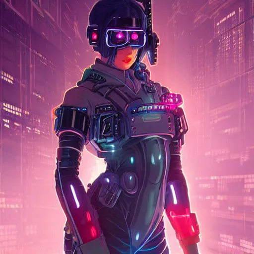 Image similar to portrait futuristic Cyber Ninja Girl, in future cyberpunk tokyo rooftop, ssci-fi, fantasy, intricate, very very beautiful, elegant, neon light, highly detailed, digital painting, artstation, concept art, smooth, sharp focus, illustration, art by alphonse mucha and tian zi and WLOP