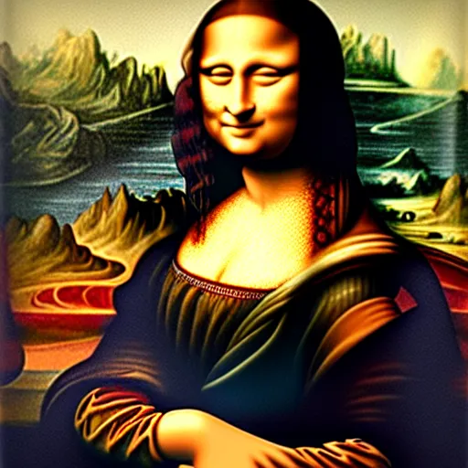 Image similar to The Mona Lisa as a beautiful black Girl