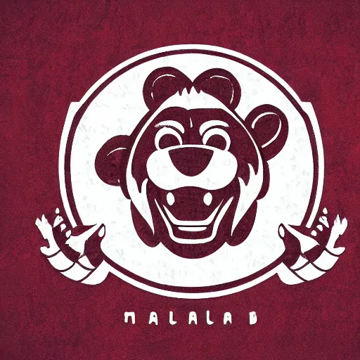 Image similar to a muscular furry cute bear logo, modern, pictorial mark, iconic logo