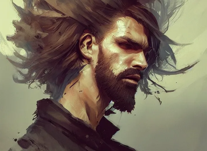 Image similar to a man with nail like hair 4 1 6 0 by artgem and greg rutkowski, trending on artstation