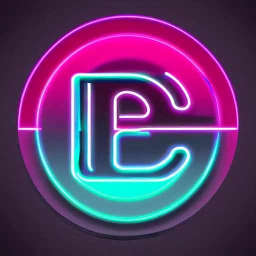 Prompt: monospace letter 'A' retrowave neon style on clean black background