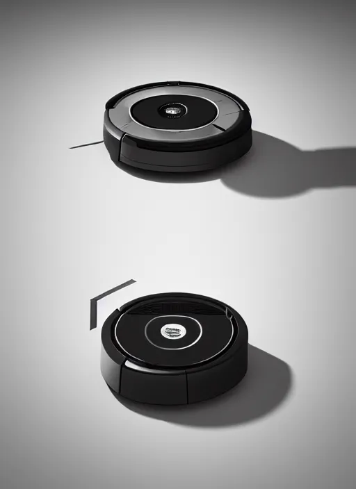 Image similar to A Roomba with a four robot spider legs, 3D Product, professional render, studio quality, octane render