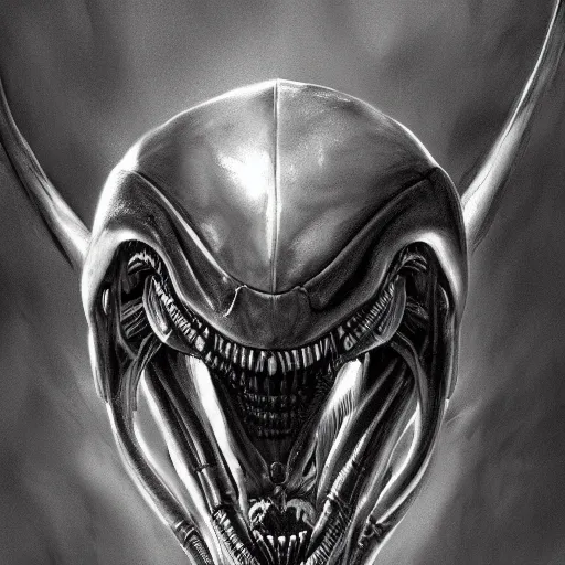 Image similar to a sketch of a xenomorph, artstation hall of fame gallery, editors choice, #1 digital painting of all time, most beautiful image ever created, emotionally evocative, greatest art ever made, lifetime achievement magnum opus masterpiece, the most amazing breathtaking image with the deepest message ever painted, a thing of beauty beyond imagination or words, 4k, highly detailed, cinematic lighting