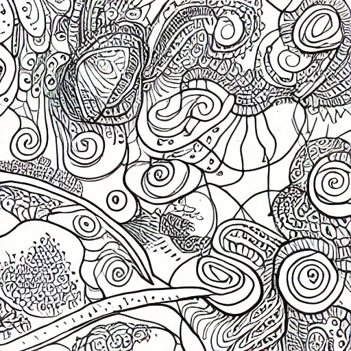 Image similar to doodles in the margin, line art, detailed, intricate, 4 k, illustration