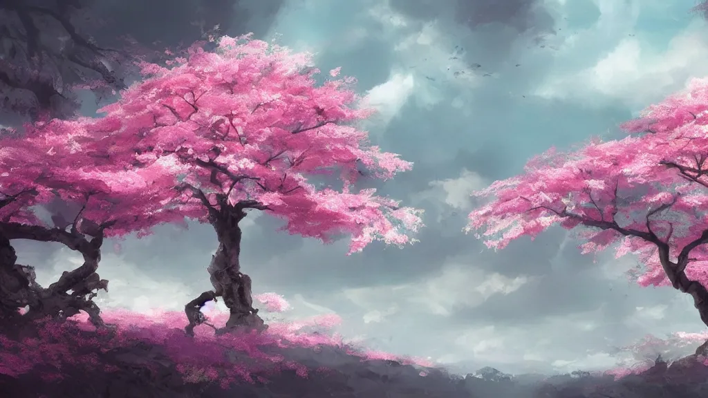 Prompt: sakura trees, fantasy artwork, award winning, very very very very very very very beautiful scenery, artstation