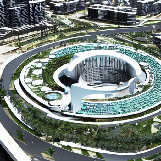 Image similar to toilet land arch vis of dubai city of the future named toilet land