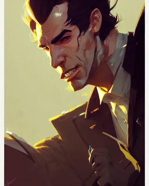 Image similar to hyper - realistic portrait of brunet noble men by atey ghailan, by greg rutkowski, by greg tocchini, by james gilleard, by joe fenton, by kaethe butcher, dynamic lighting, gradient light yellow, brown, blonde cream and white color scheme, grunge aesthetic