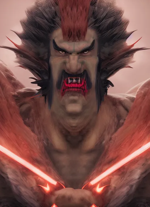 Prompt: a fantasy comic book style portrait painting of japanese monster shuten doji, unreal 5, daz, hyper realistic, octane render, rpg portrait, ambient light, dynamic lighting