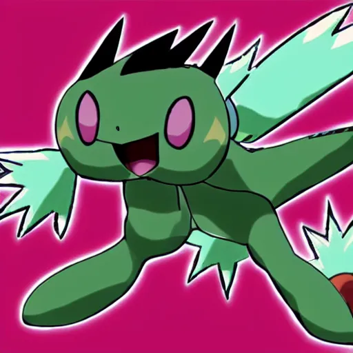 Prompt: Official art of a Pokemon in the style of Ken Sugimori