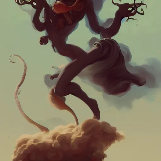 Prompt: The smoke king by Peter Mohrbacher:5 Trending on Artstation:5