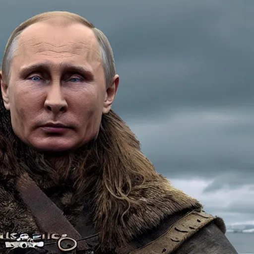 Image similar to Putin In the Vikings 4K quality super realistic