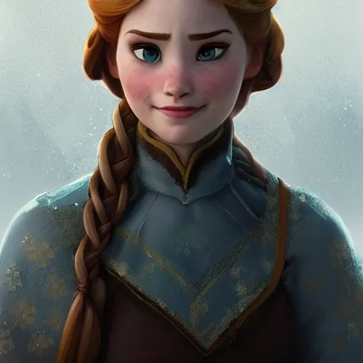 Image similar to anna from frozen in game of thrones, highly detailed digital painting, artstation, concept art, smooth, sharp focus, illustration, art by artgerm and greg rutkowski and alphonse mucha