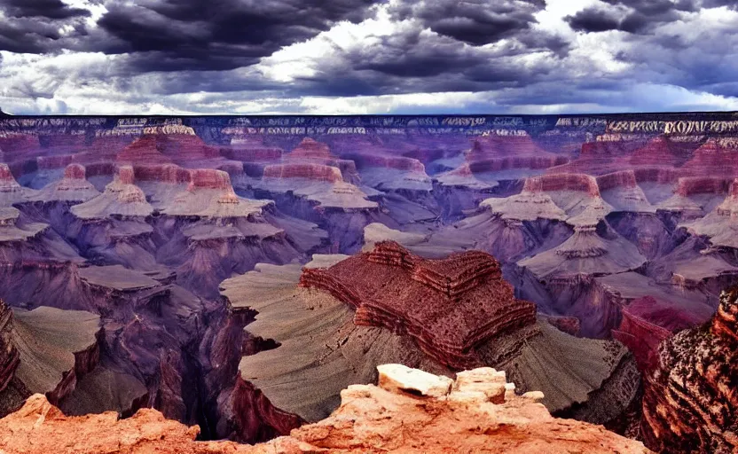 Prompt: the faces of heroic native american leaders carved into the grand canyon, dramatic sky, epic environment and background, cinematic