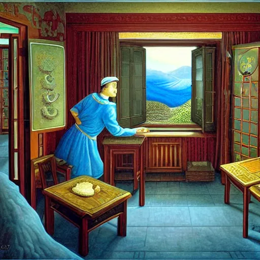 Image similar to the chinese room, by rob gonsalves