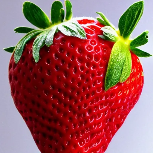 Image similar to a strawberry with legs