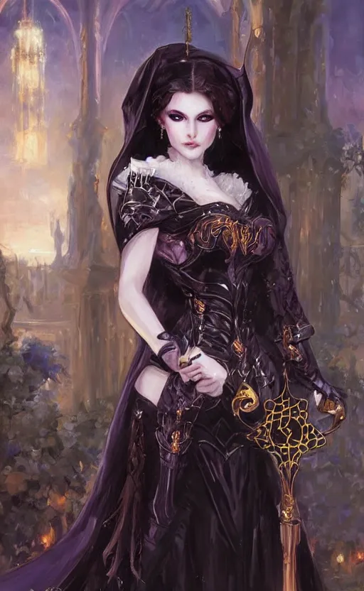 Image similar to Alchemy Imperial Princess knight gothic girl. By Konstantin Razumov, highly detailded