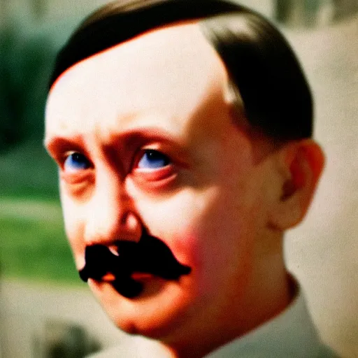 Prompt: hitler kawaii blushing uwu, portrait photography