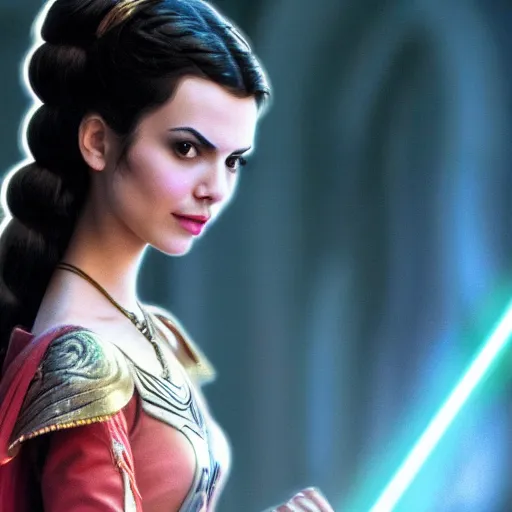 Image similar to victoria justice as princess padme in star wars episode 3, 8 k resolution, cinematic lighting, anatomically correct