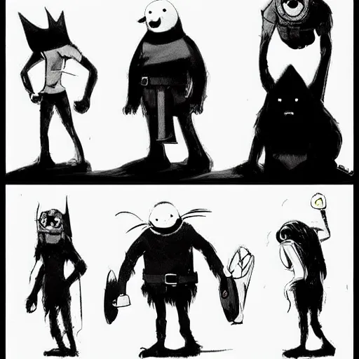 Image similar to “adventure time character design concepts, by frank frazetta”