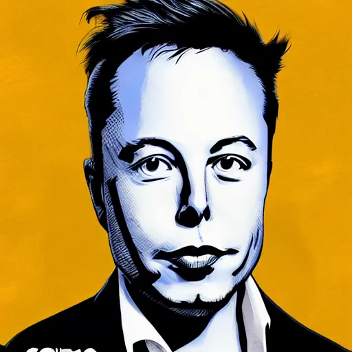 Prompt: elon by pietrocascavilla