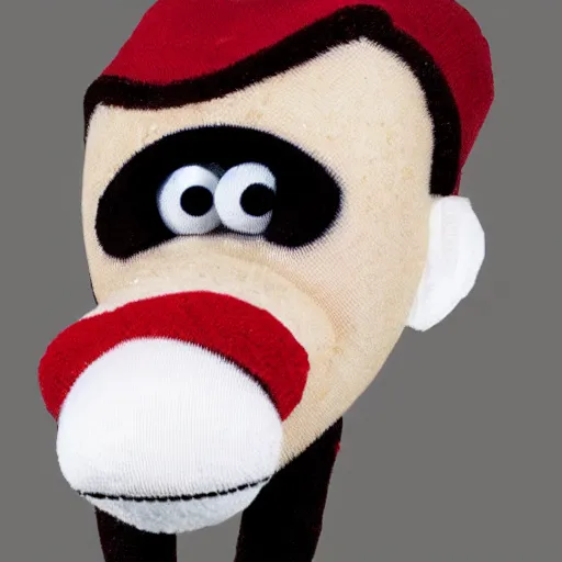 Prompt: Steve Buscemi as a sock monkey