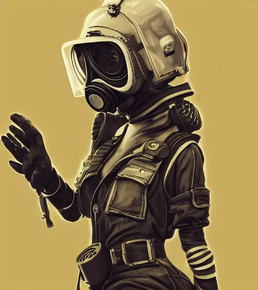 Image similar to a girl, gas mask, punk outfit, highly detailed, digital painting, artstation, concept art, smooth, sharp focus, illustration