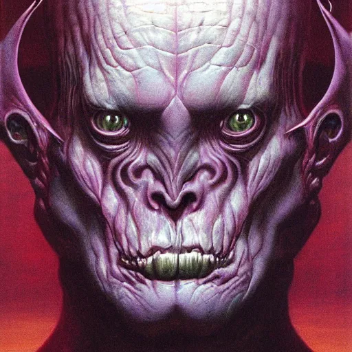 Prompt: A portrait of a demon by Wayne Barlowe