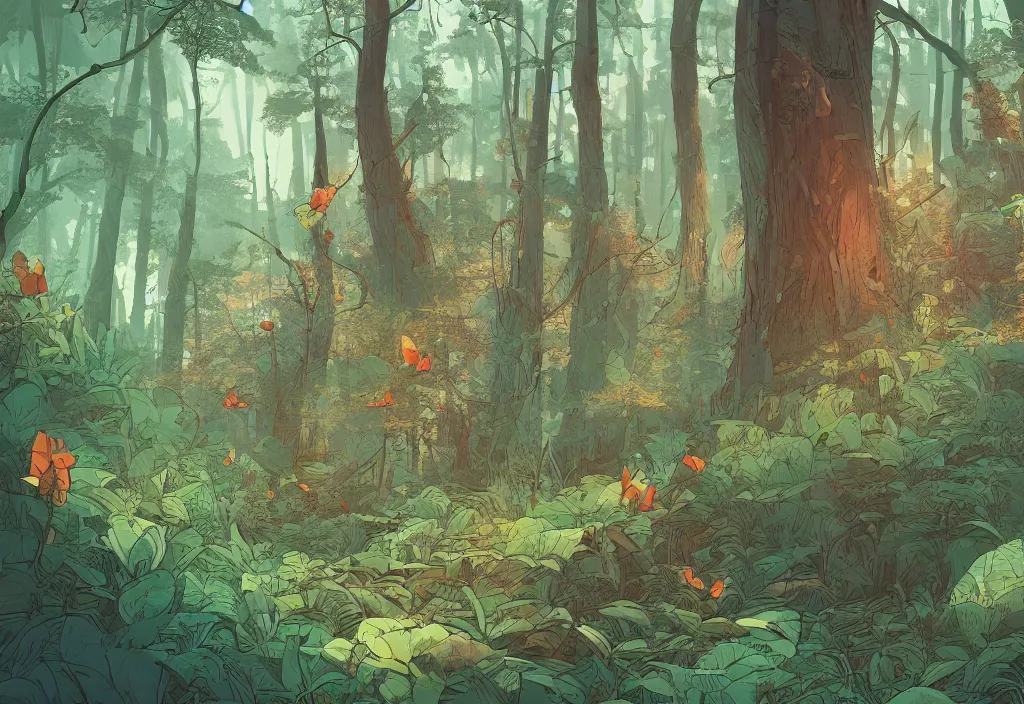 Prompt: handmade illustration of a beautiful forest in summer, line art, ink, watercolor by Kilian Eng and by Jake Parker, winning-award masterpiece, fantastic, octane render, 8K HD Resolution, High quality image