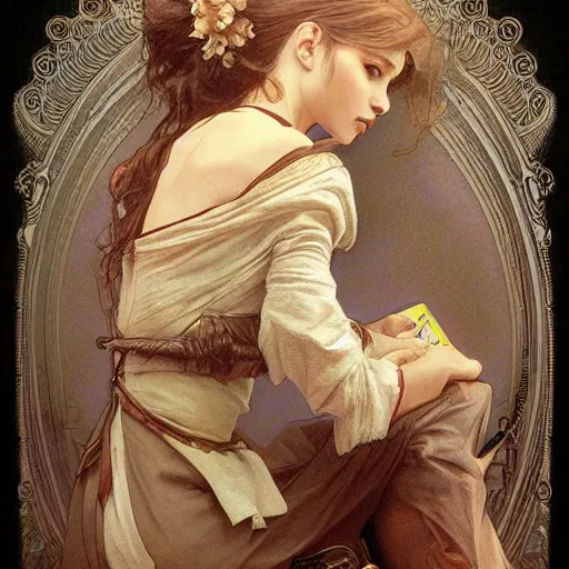 Image similar to amazing lifelike award winning pencil illustration of tilly Tom and tiny trending on art station artgerm Greg rutkowski alphonse mucha cinematic