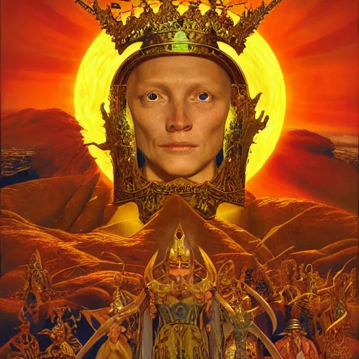 Image similar to The Sun King, by James C. Christensen and Wojciech Siudmak