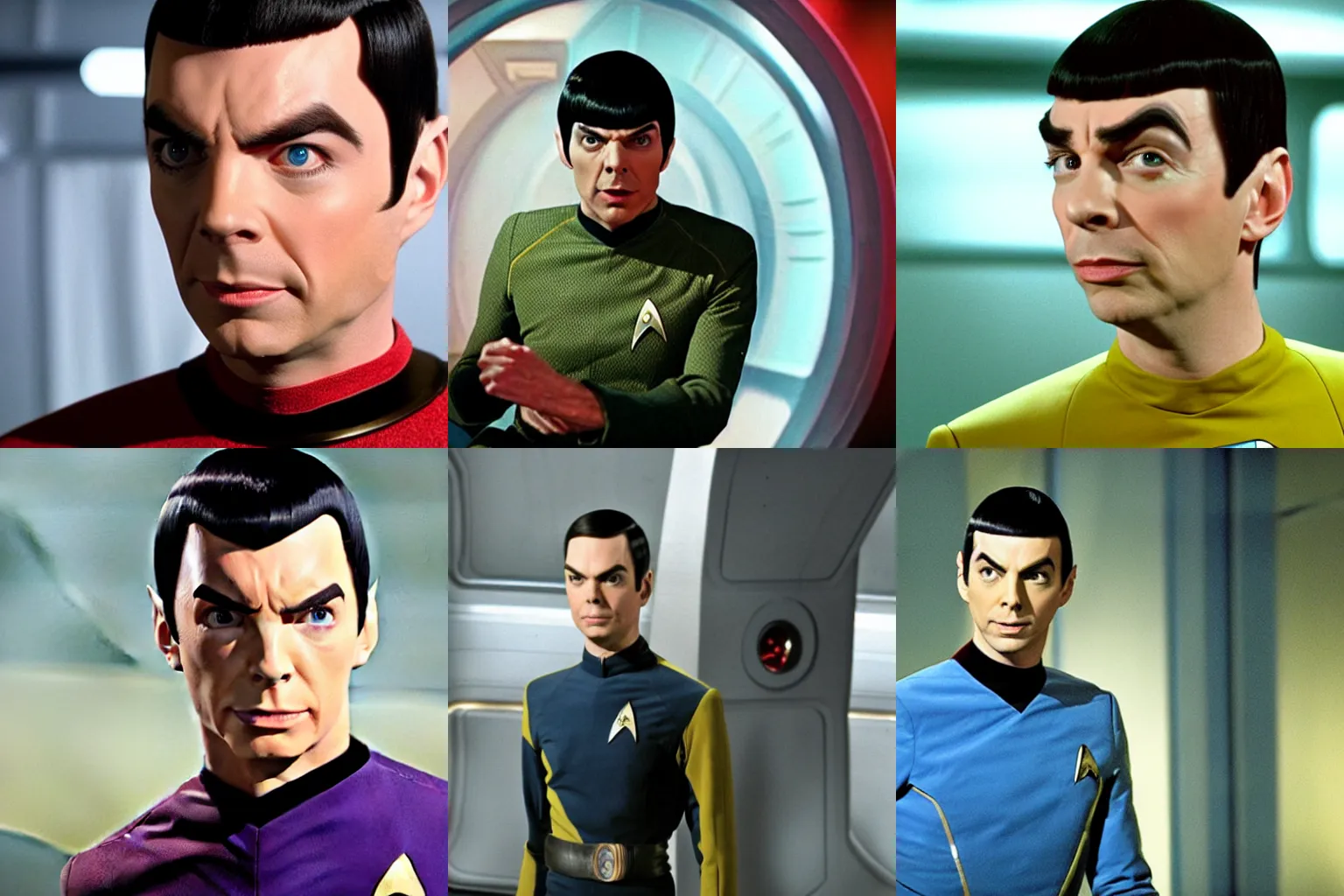 Prompt: Jim Parsons as Spock, star trek original series