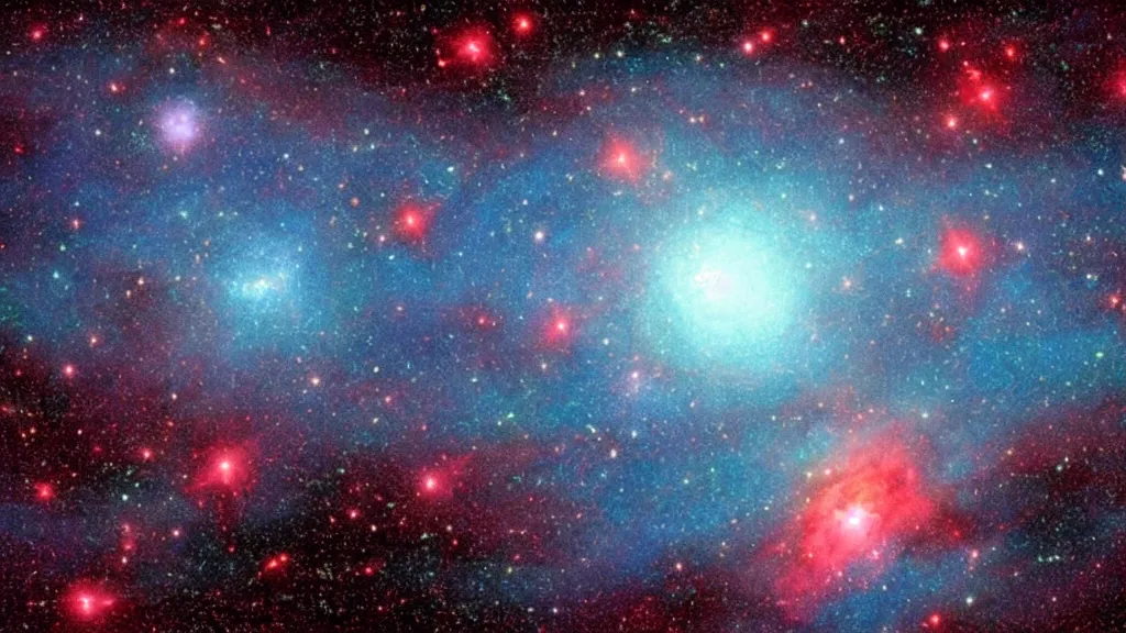 Image similar to Floating out further, Adrift among the stellar. Far beyond return, Surrounded by the red glow Of all solar stars which burn