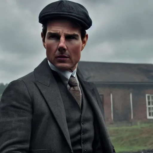 Image similar to Tom Cruise in Peaky Blinders very detail 4K quality super realistic