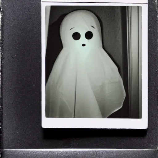 Prompt: cute ghost caught on Polaroid