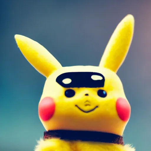 Image similar to a macro photograph of pikachu, dslr