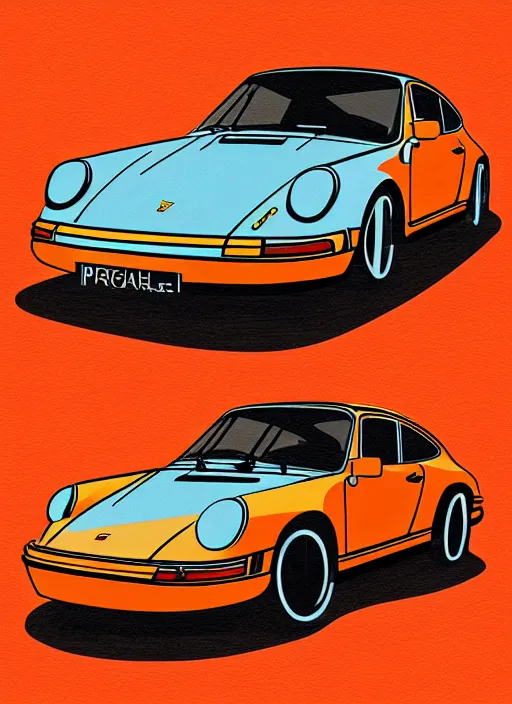 Image similar to abstract illustration of the porsche 9 1 1