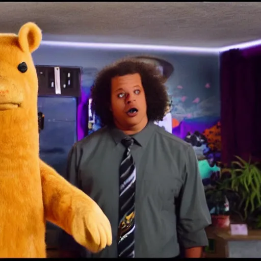 Prompt: a still of an Adult Swim Tv show about a anthropomorphic Capybara, created by Eric Andre