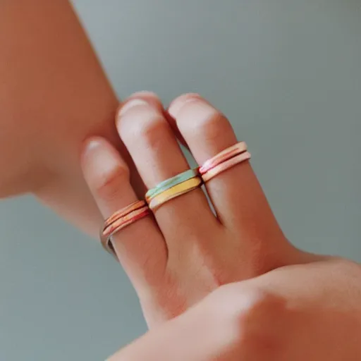 Prompt: rings inside rings inside rings, pastel colors, pleasing, symmetrical