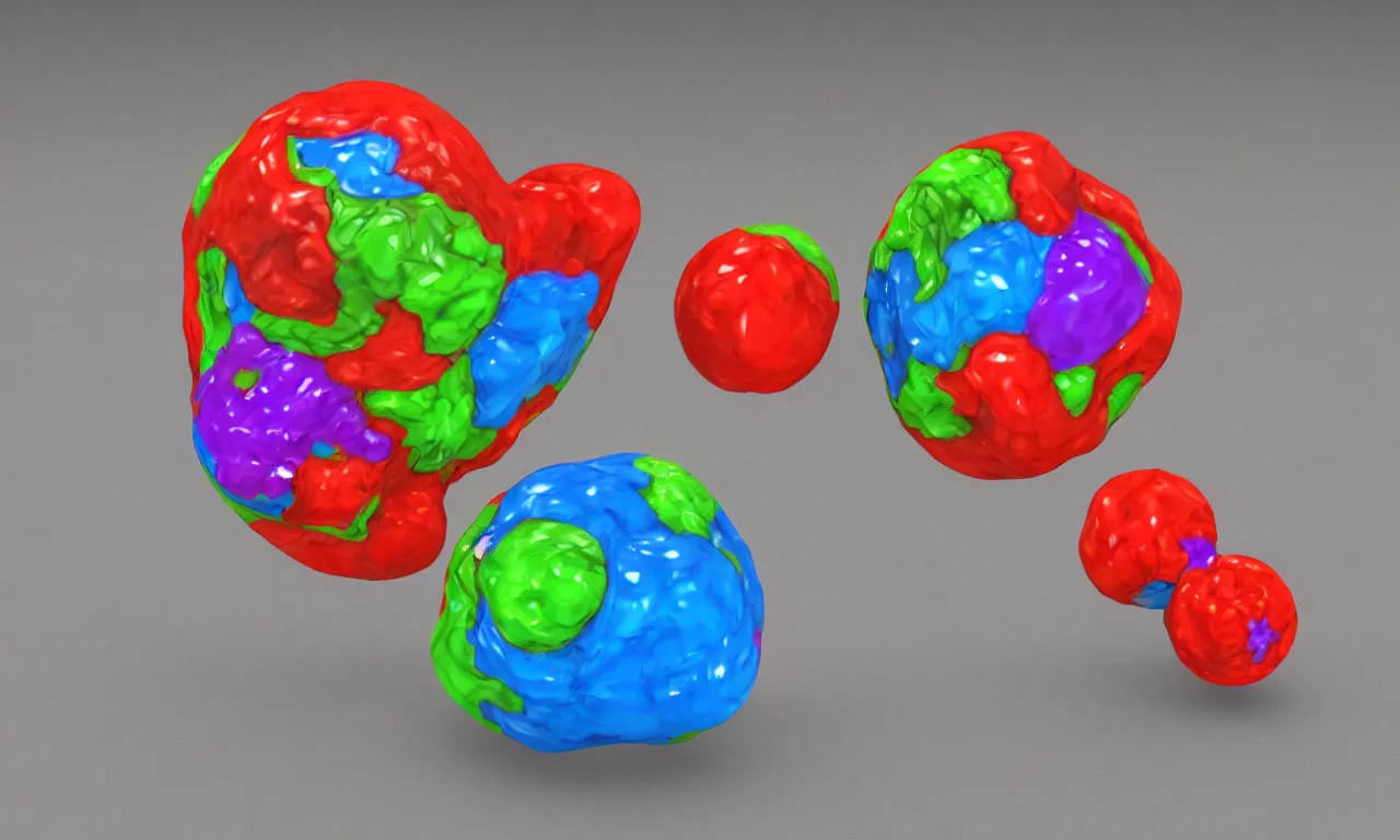 Prompt: 5 - hydroxytryptamine ball and stick 3 d model full color